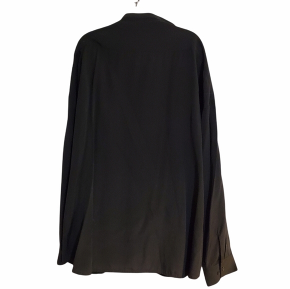 HENRI VALDISE Black Brown Oversized Cape Style Shaket Puffy Sleeve 3X Womens Top - Picture 2 of 7